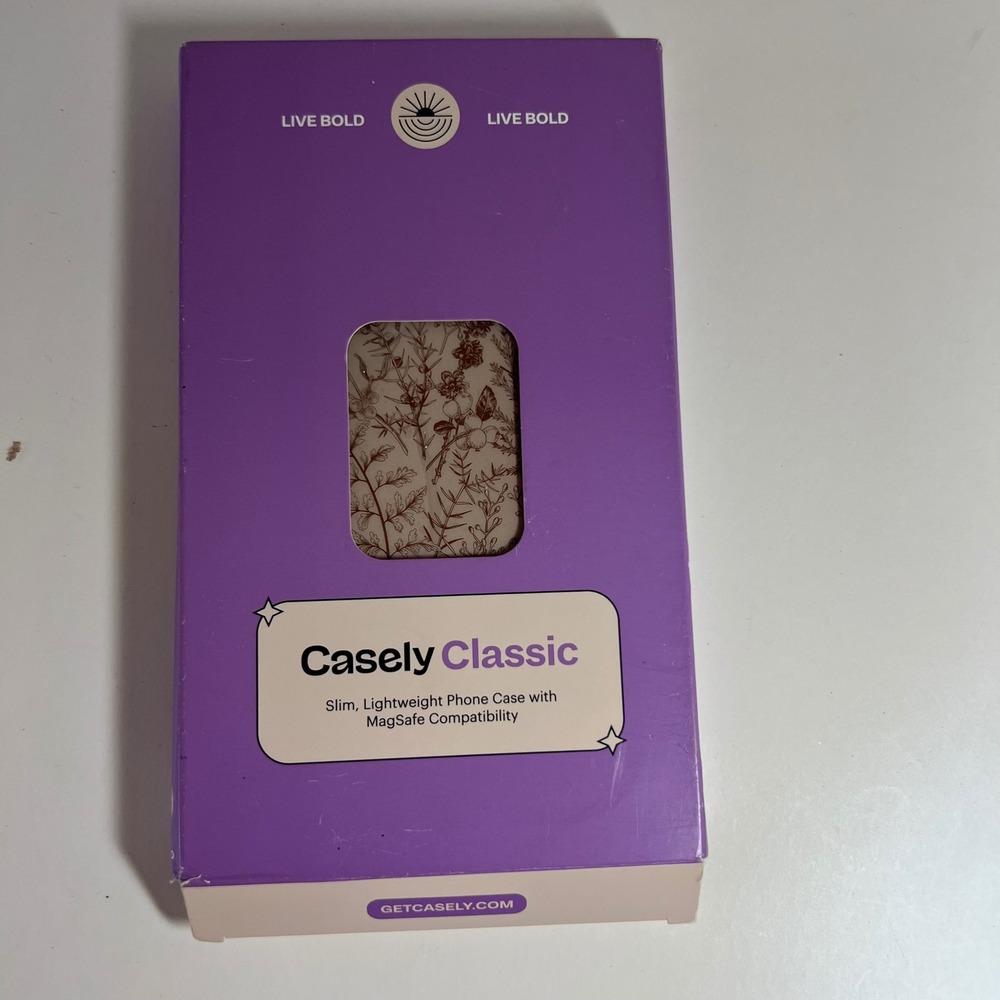 Casely Classic Beige Garden Floral iphone Case MagSafe 16 Pro NIP